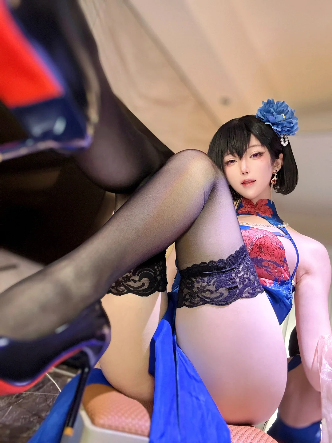 一小央泽 - 碧蓝航线 建武 旗袍 [87P,7V-1.85GB] tg@simisebaisi 【丝足阁】010.webp